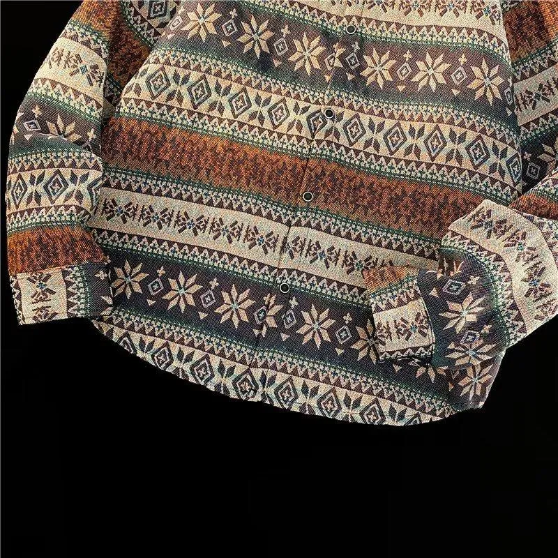Loose Fit Casual Retro Long Sleeve Shirt