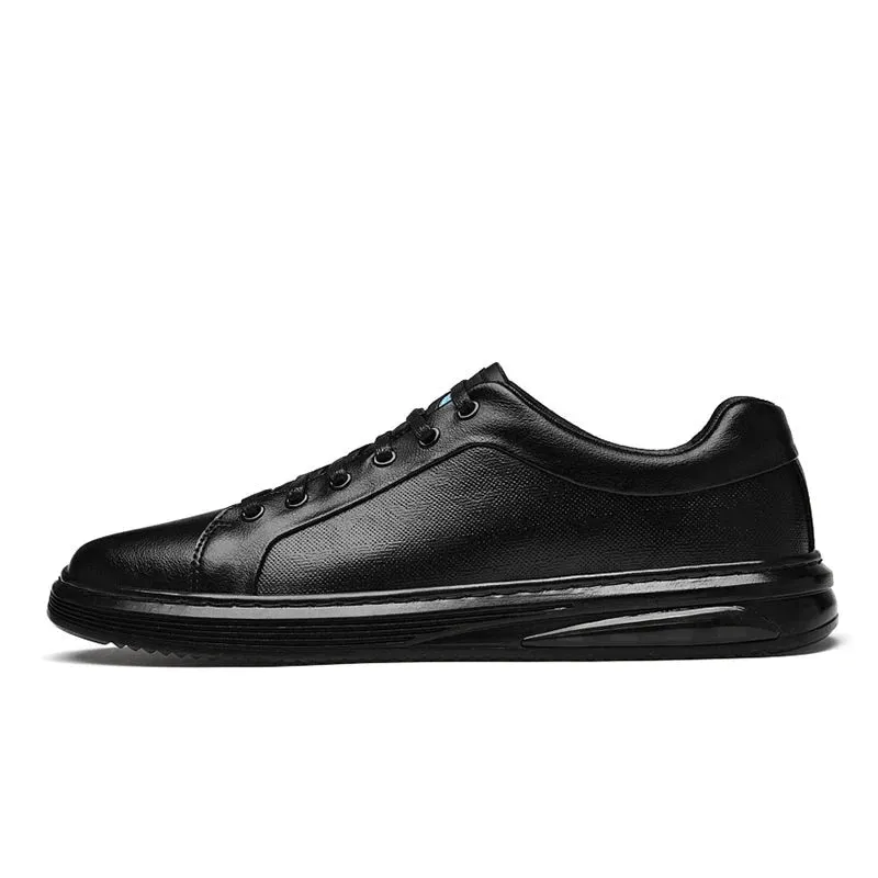 Luxury Brand Comfortable Men Flats Shoes British Style Soft Fashion Men Casual Genuine Leather Lace Up Men's Shoes