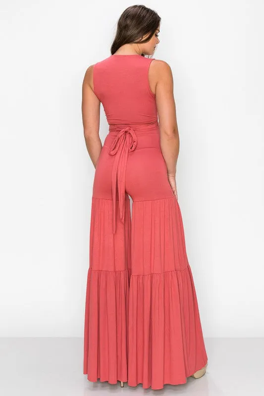 Mele Pants Set in Coral