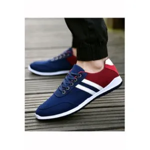 Men Casual Lightweight Contrast Canvas Shoes - C14978KMMS