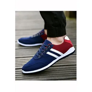 Men Casual Lightweight Contrast Canvas Shoes - C14978KMMS