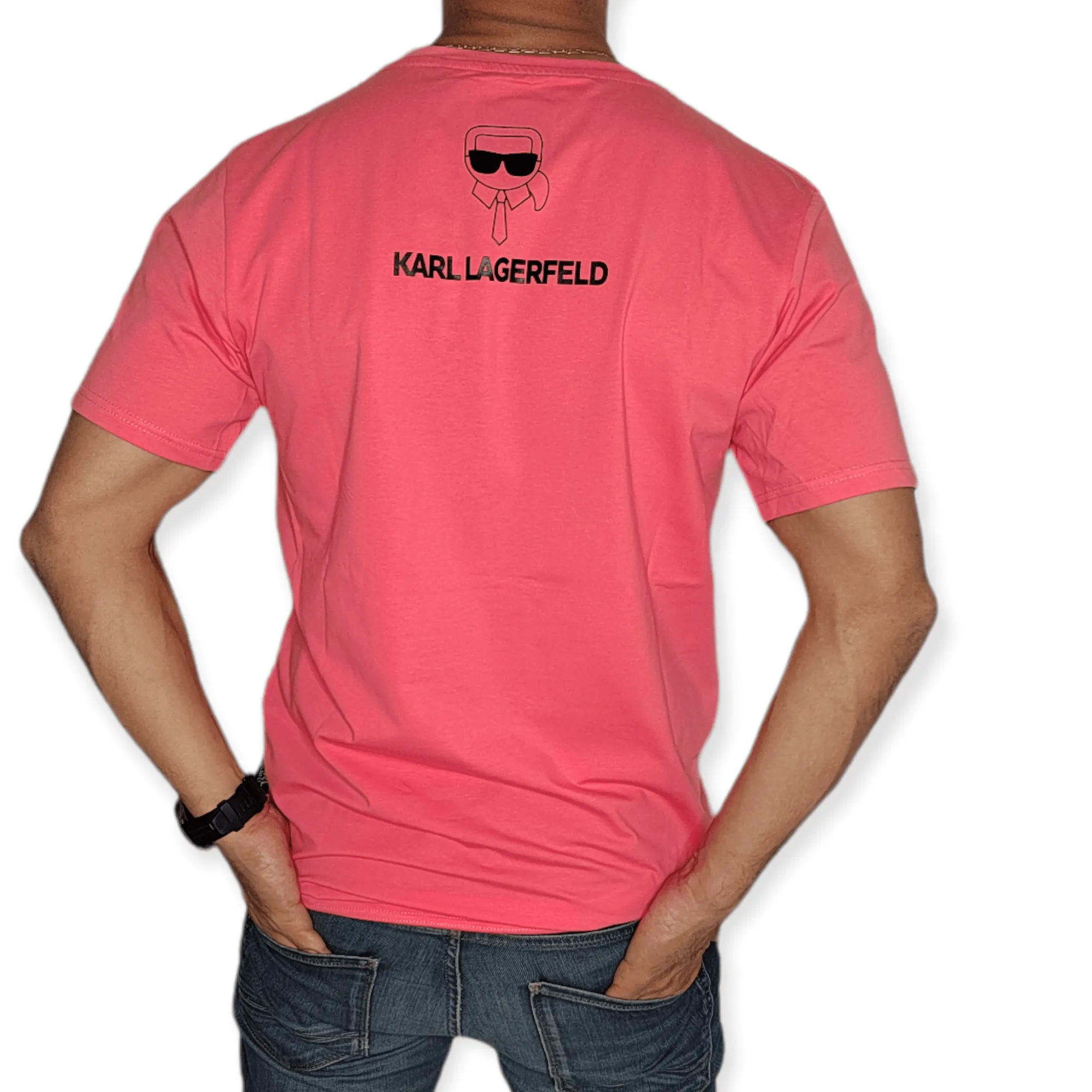 Men Round Tshirt (Karl) (Slim-Fit) - Fuschia