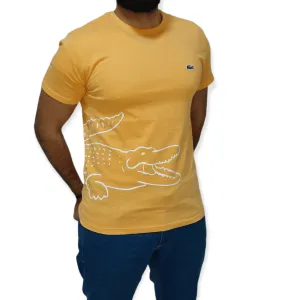 Men Slim-Fit Tshirt  (Big C) - Light Orange