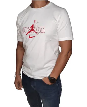 Men Tshirt (local made Nike) - "Just Do It" - White
