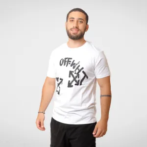 Men Tshirt - (تصنيع محلي) - White (off-white text)