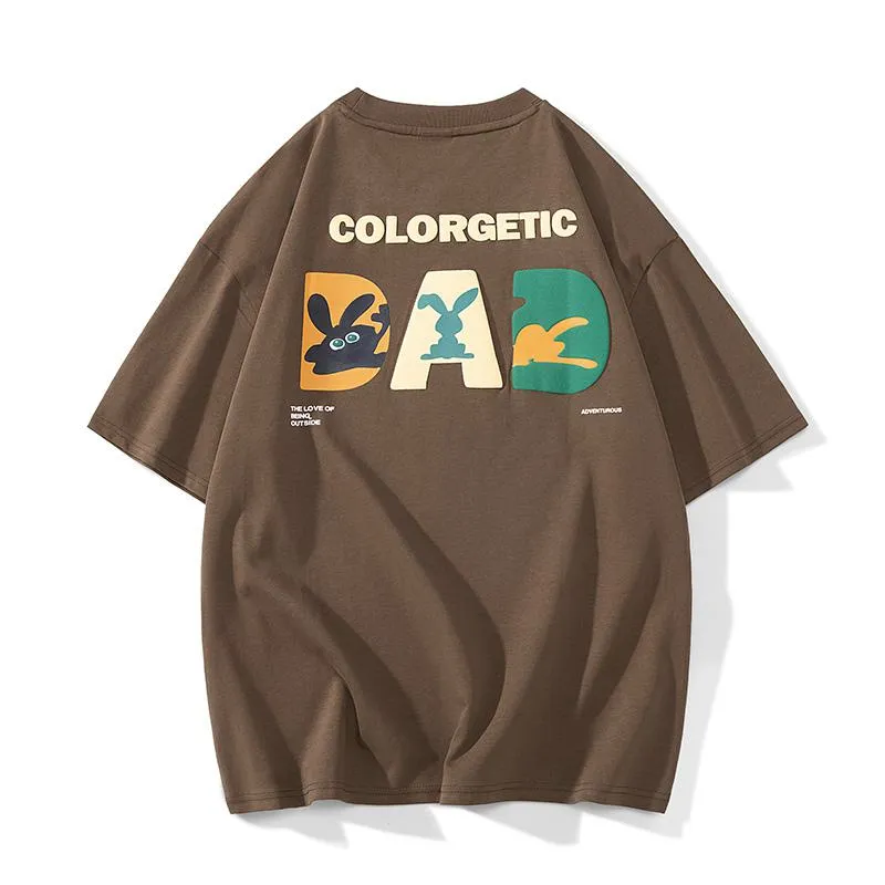 Men's T-Shirt Pure Cotton Loose-Fit Print Short Sleeve Tee