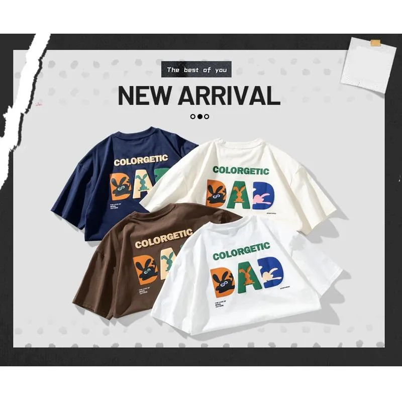 Men's T-Shirt Pure Cotton Loose-Fit Print Short Sleeve Tee