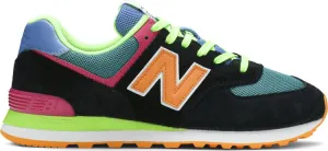 New Balance 574 'Black Energy Lime' sneakers, black