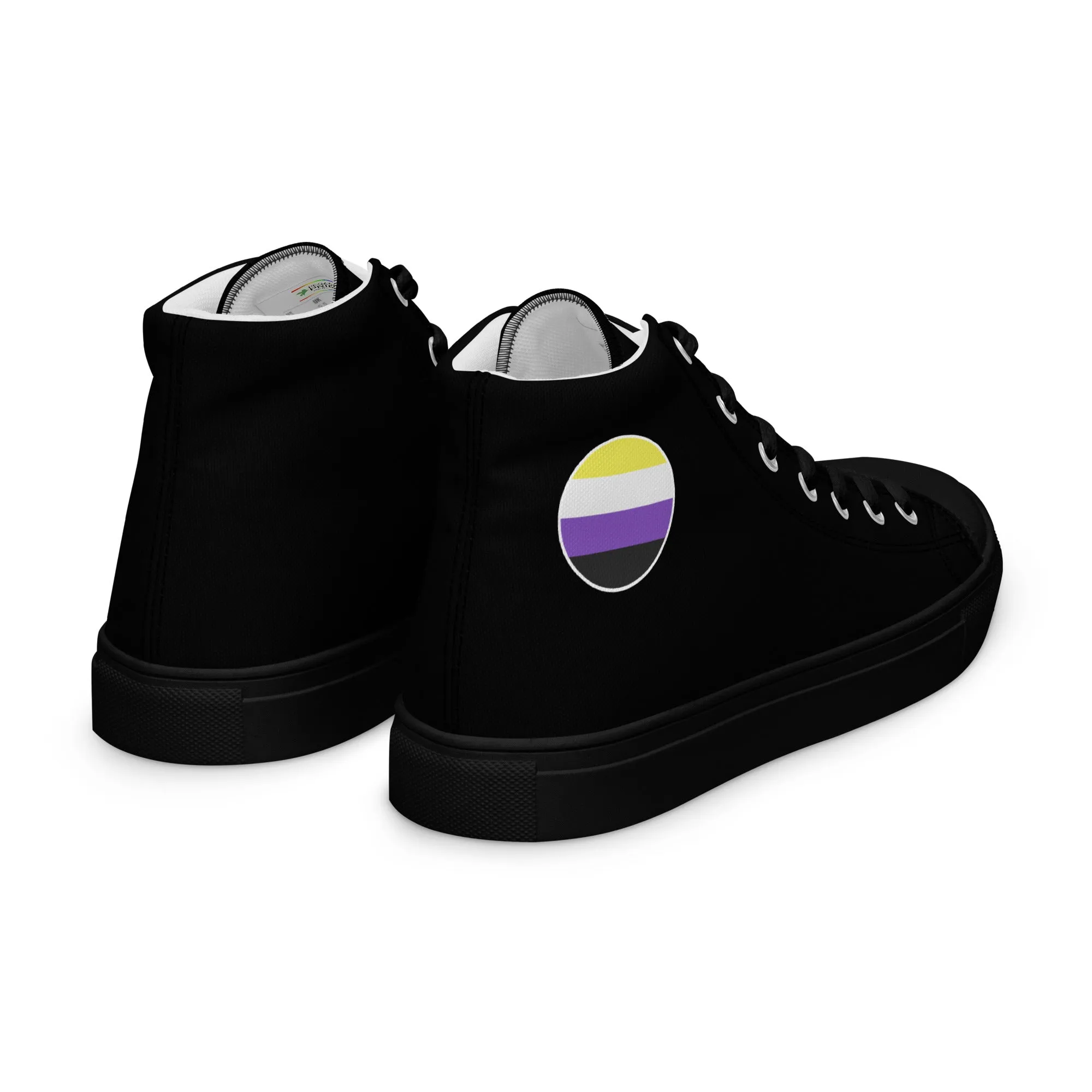 Nonbinary Enby Men’s High Top Canvas Athletic Shoes