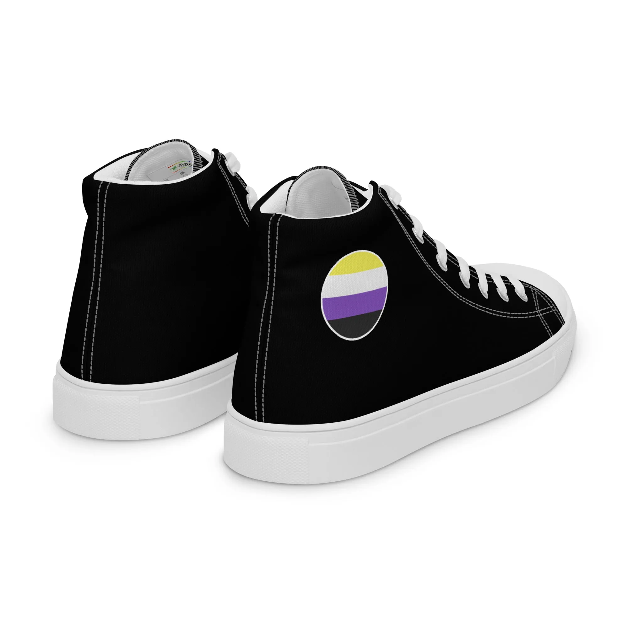 Nonbinary Enby Men’s High Top Canvas Athletic Shoes