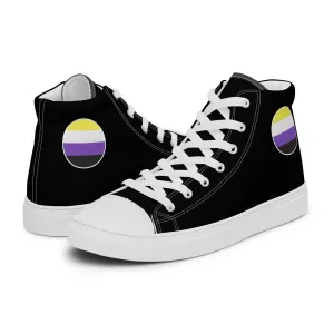 Nonbinary Enby Men’s High Top Canvas Athletic Shoes