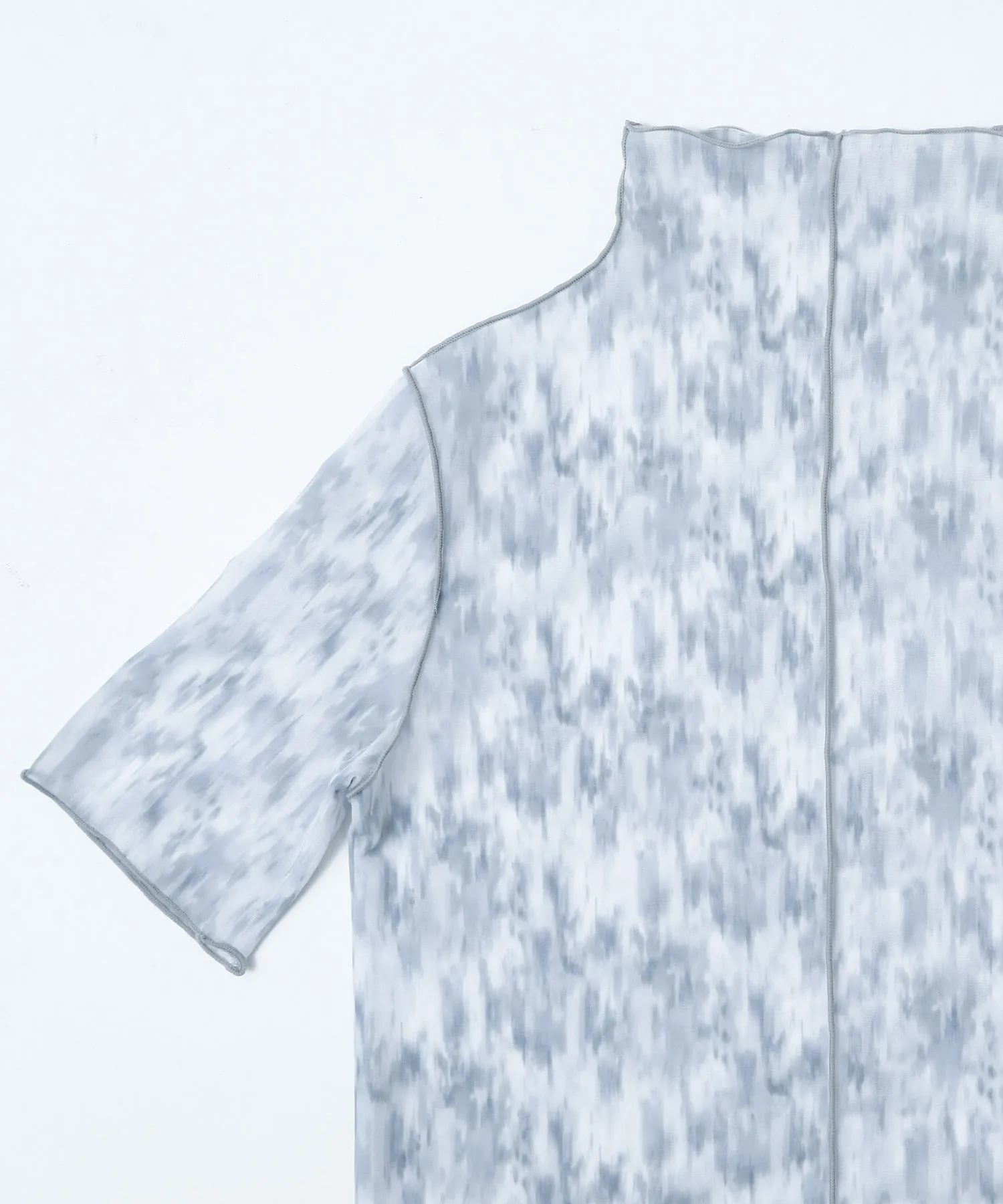 Nuance print sheer tops