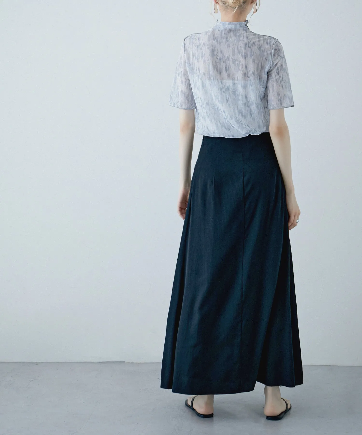Nuance print sheer tops