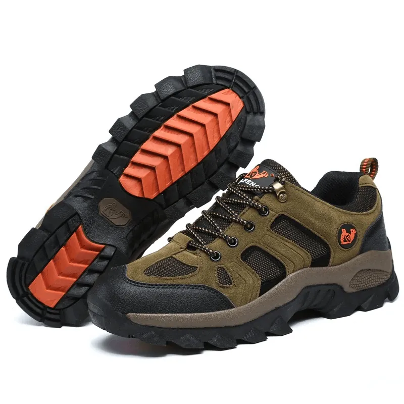 Outdoor Round-Toe Lace-Up Trekking Shoes For Men - SF0701