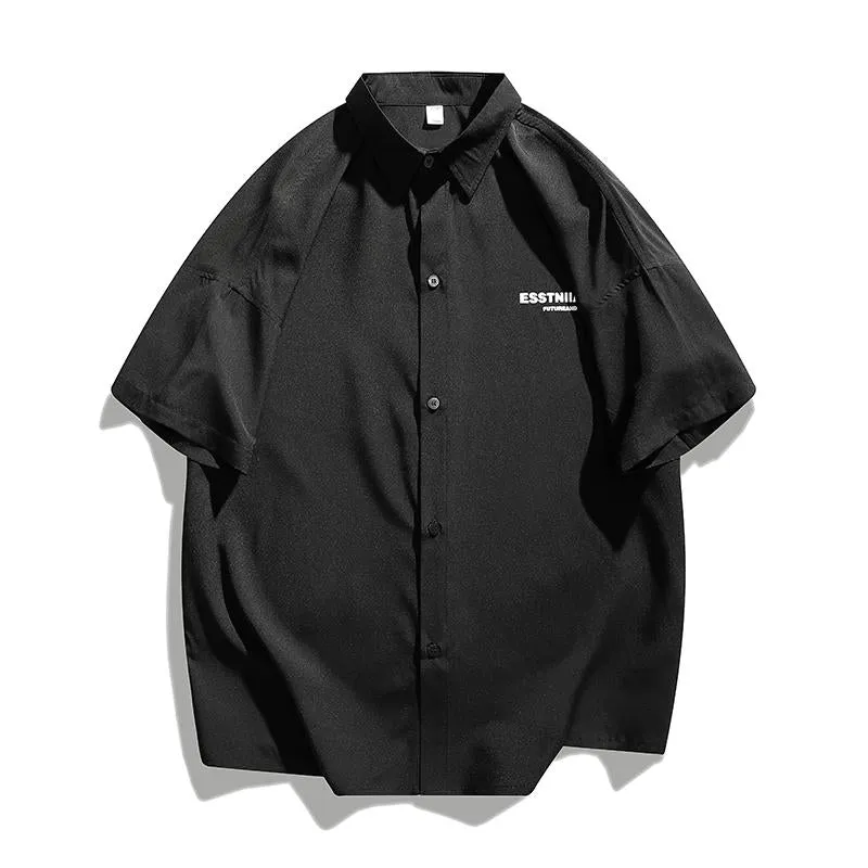 Silky Elasticity Versatile Street Style Short Sleeve Shirt