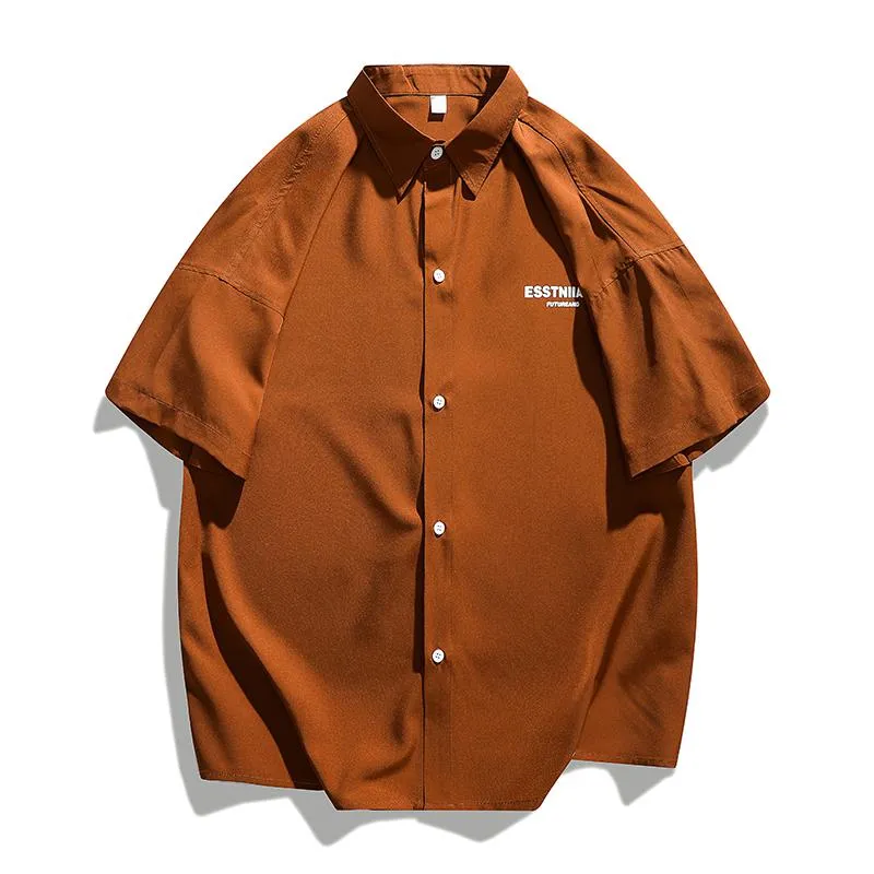 Silky Elasticity Versatile Street Style Short Sleeve Shirt