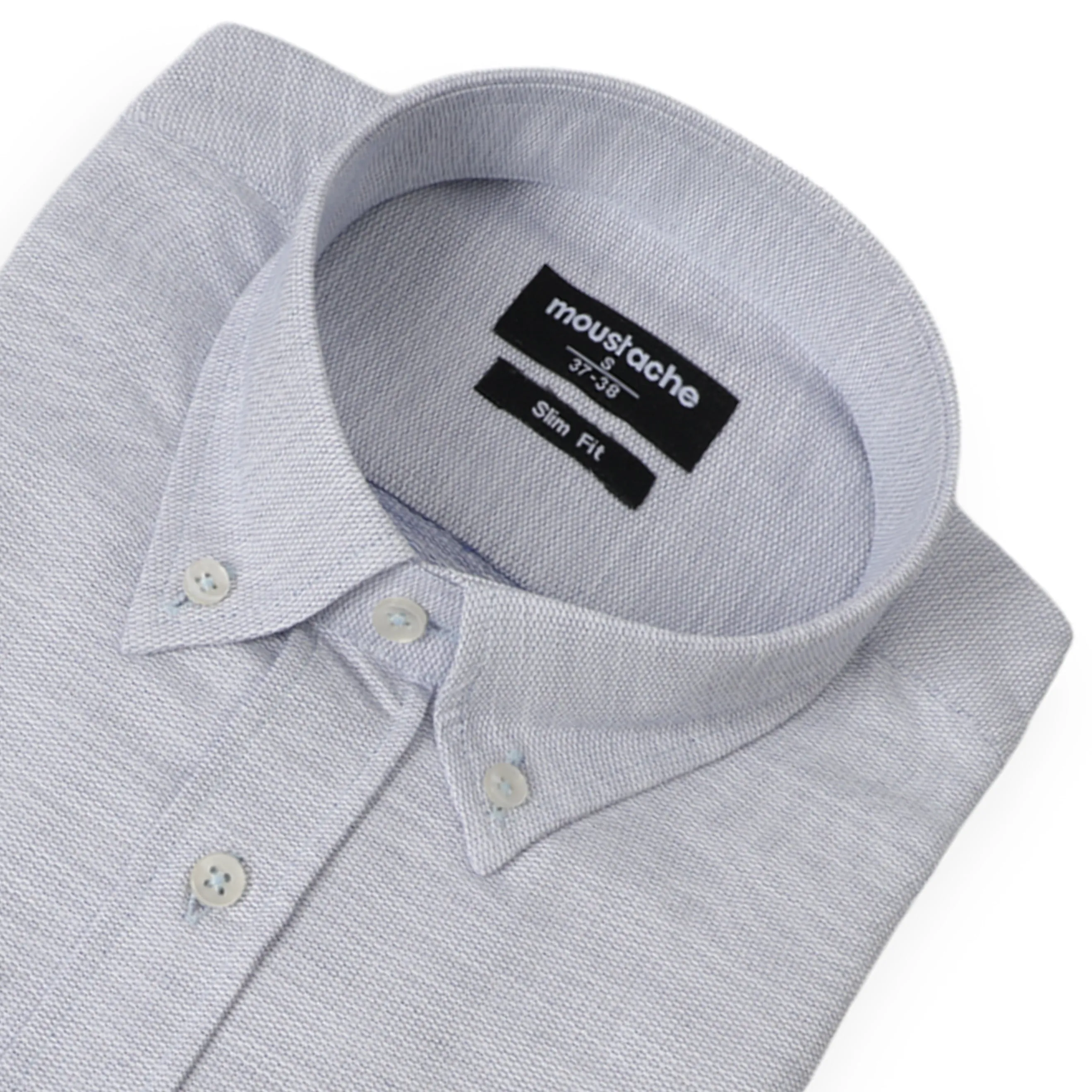Slim Fit Casual Blue Shirt