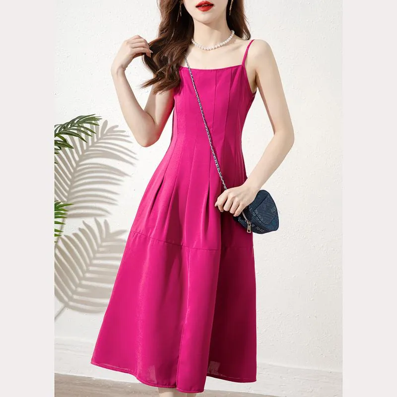 Slimming A-Line French Style Cinched Waist Dress