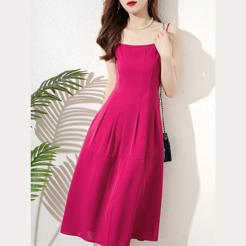 Slimming A-Line French Style Cinched Waist Dress