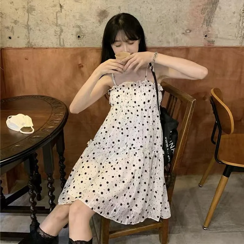 Slimming Petite Loose Fit Floral Print Super Fairy Dress