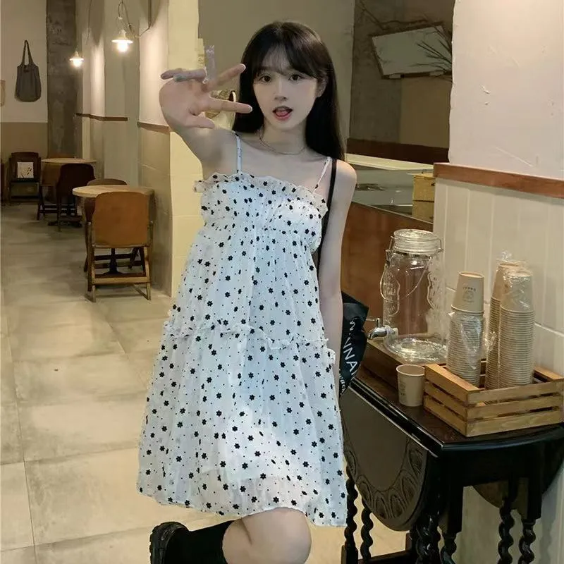 Slimming Petite Loose Fit Floral Print Super Fairy Dress