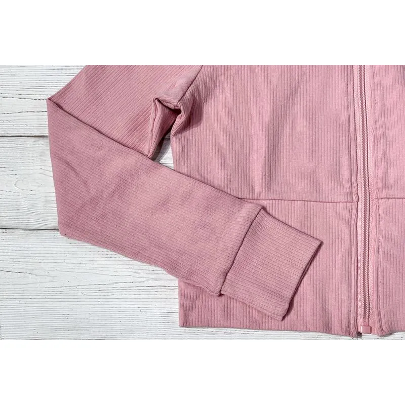 Sports Ultra-Short Pit Strip Tight-Fitting All Cotton Solid Color Pilling No Traces With A Hat Sports Jacket