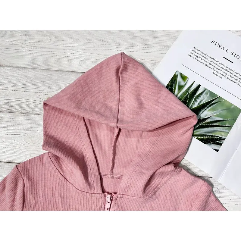 Sports Ultra-Short Pit Strip Tight-Fitting All Cotton Solid Color Pilling No Traces With A Hat Sports Jacket