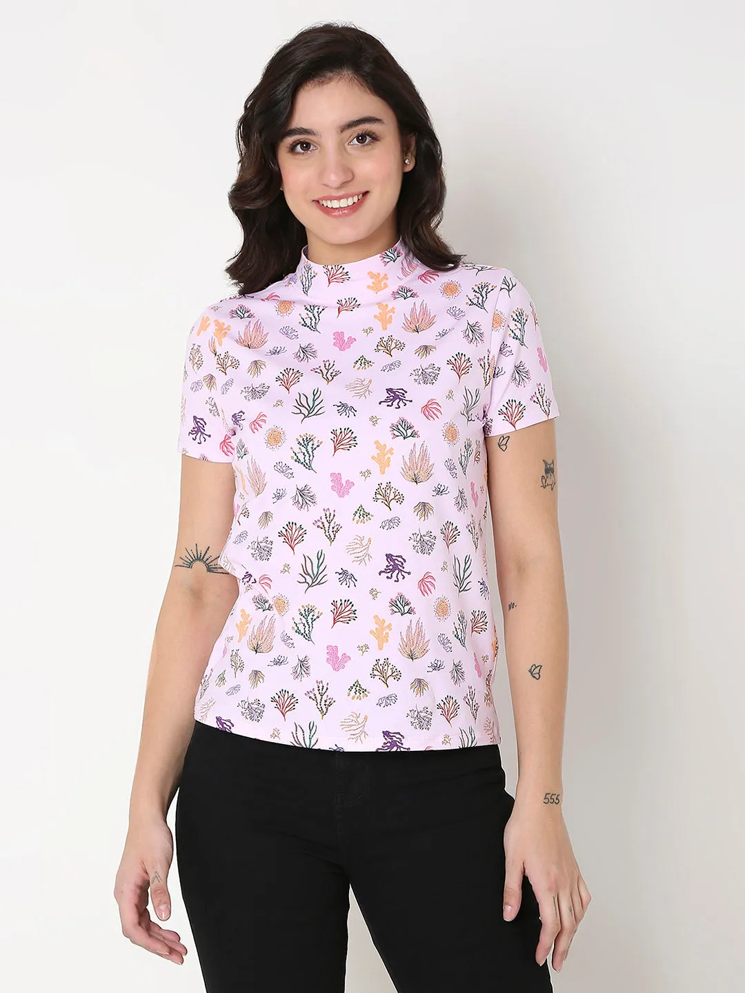 Spykar Women All Over Printed Regular Fit Top