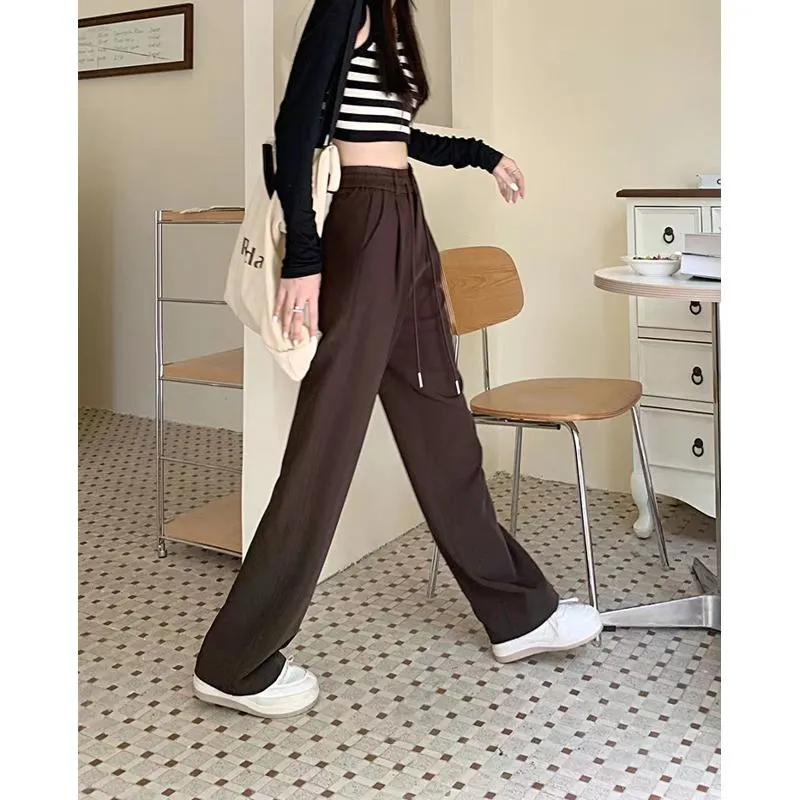 Straight Plus Loose Fit Slimming Wide-Leg Pants
