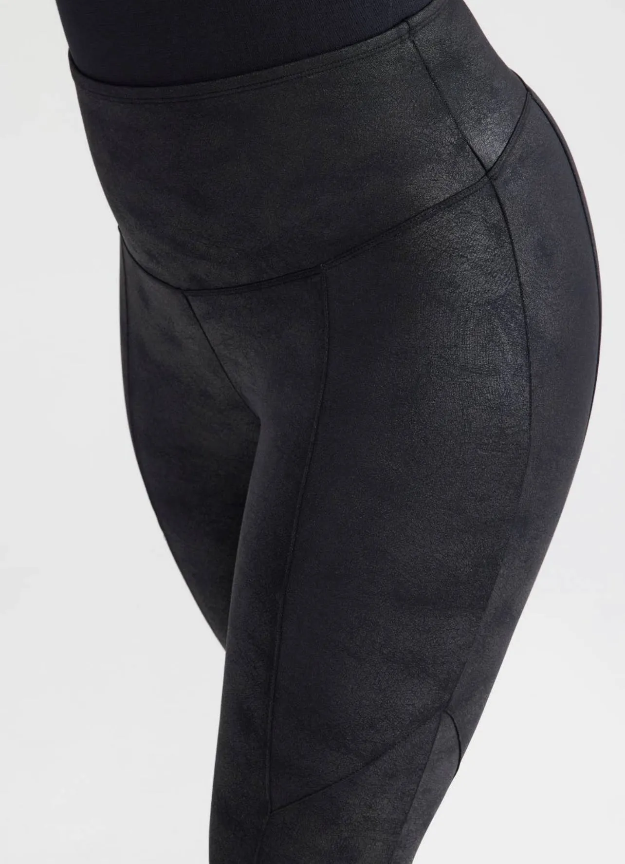 Stretch & Shine Faux Leather Shaping Legging