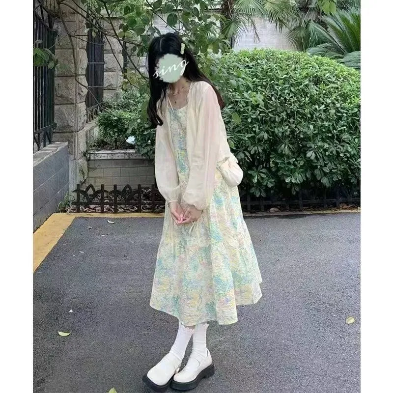 Sun Protection Cute Two-Piece Dress