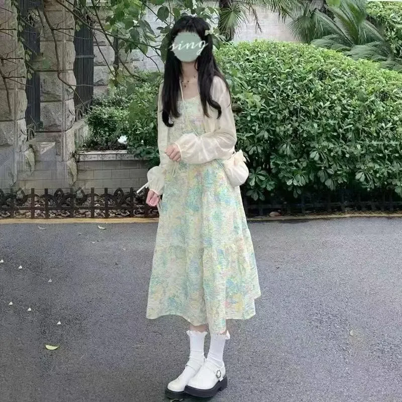 Sun Protection Cute Two-Piece Dress