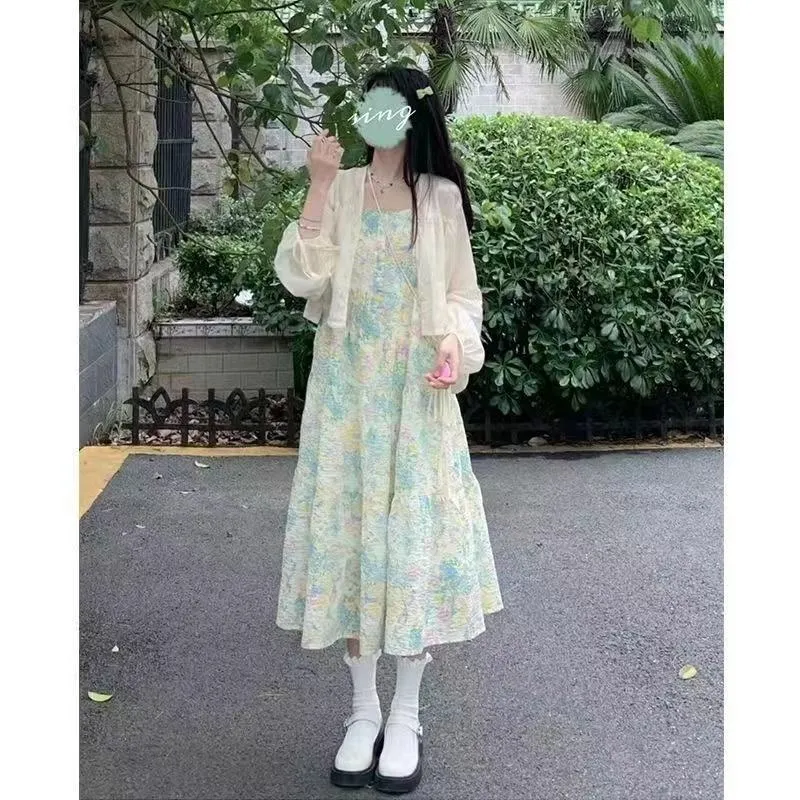 Sun Protection Cute Two-Piece Dress