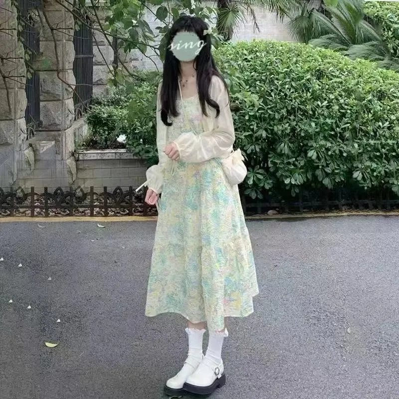 Sun Protection Cute Two-Piece Dress