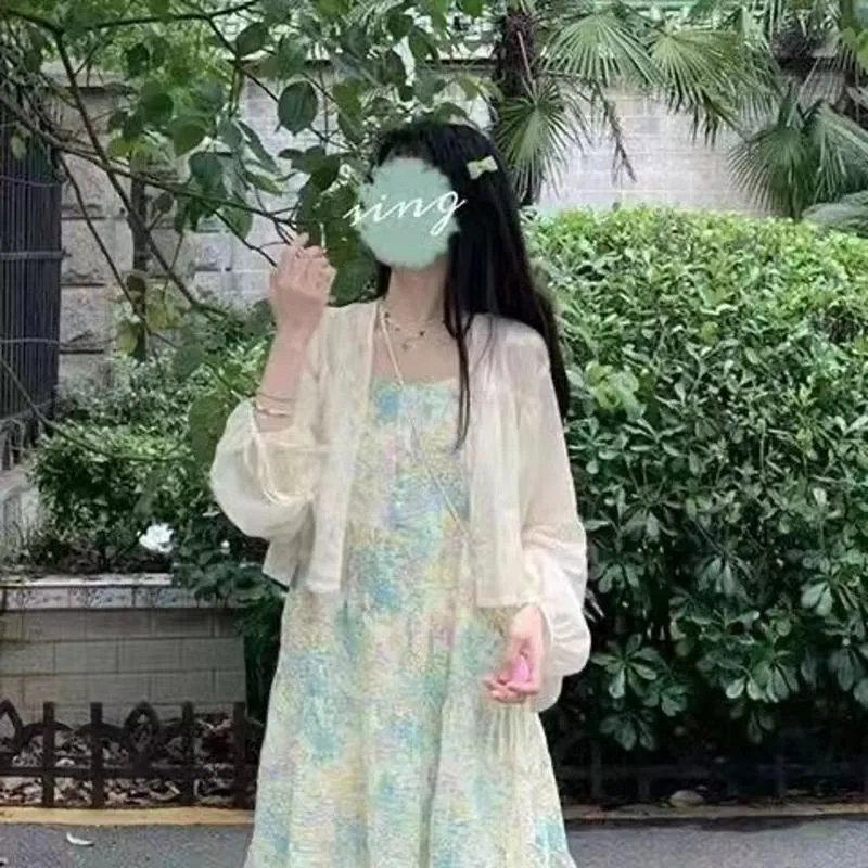 Sun Protection Cute Two-Piece Dress
