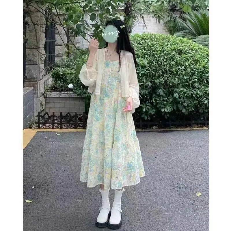 Sun Protection Cute Two-Piece Dress