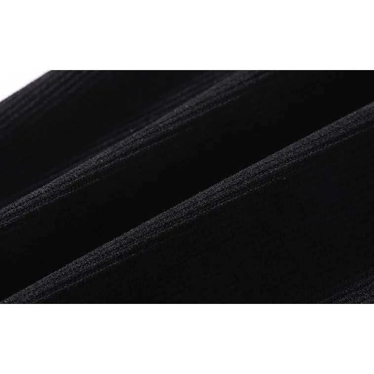 Tapered Elastic Waist Loose Fit Elasticity Color Block Pants