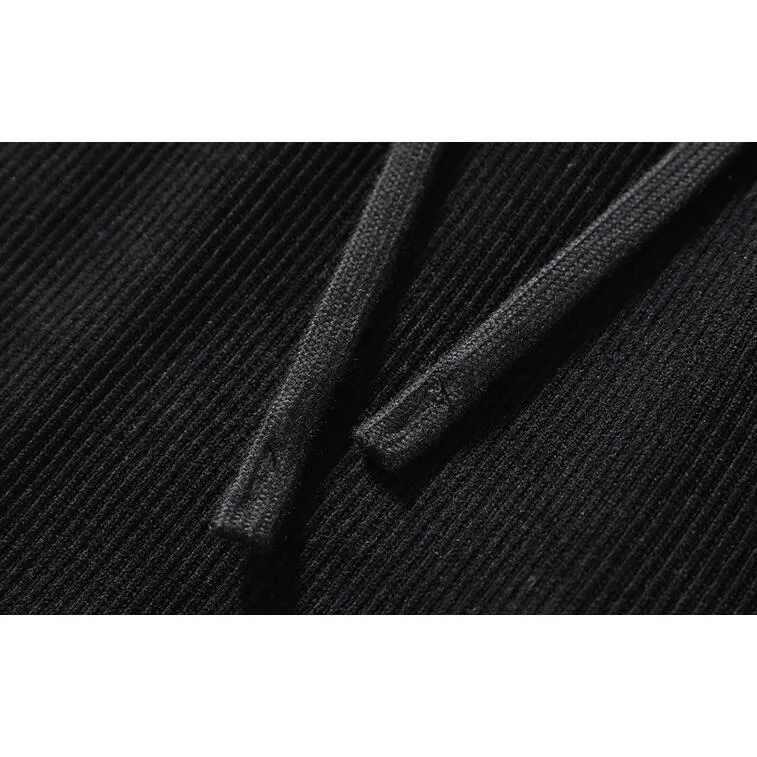 Tapered Elastic Waist Loose Fit Elasticity Color Block Pants