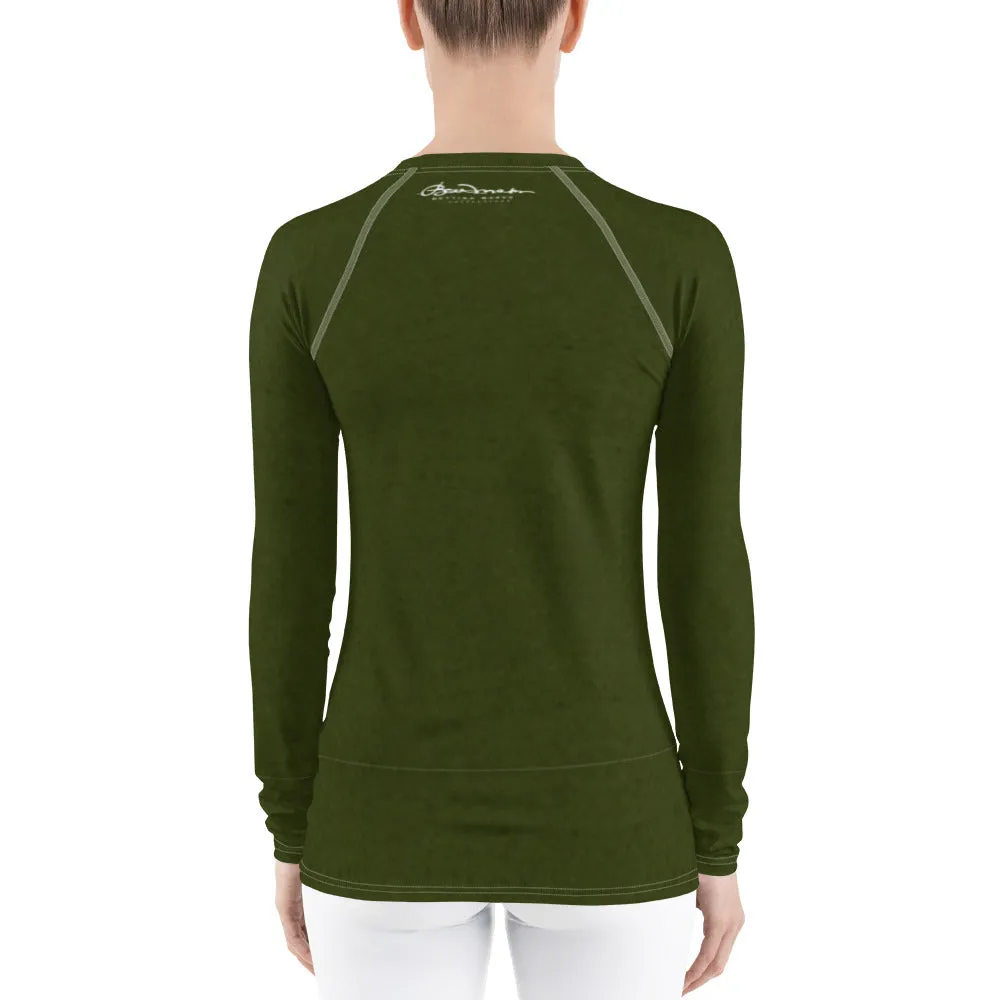 Tree Hugging Forest Green Long Sleeve Tops