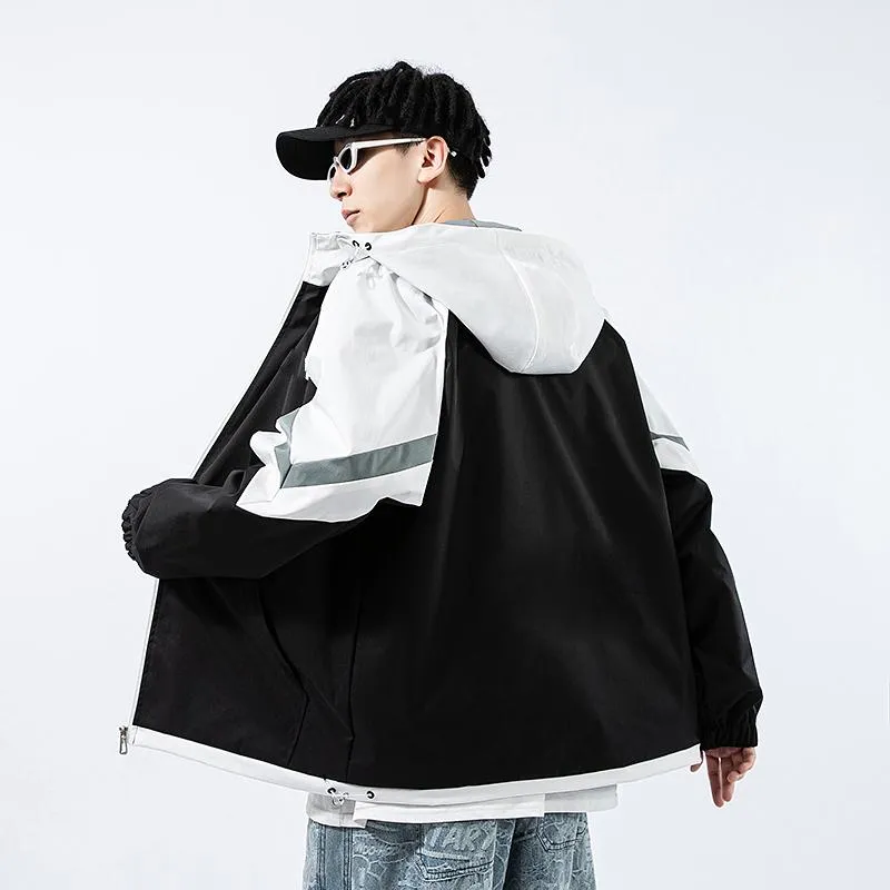 Trendy Versatile Casual Workwear Style Worn Outside Raincoat Hooded Jacket