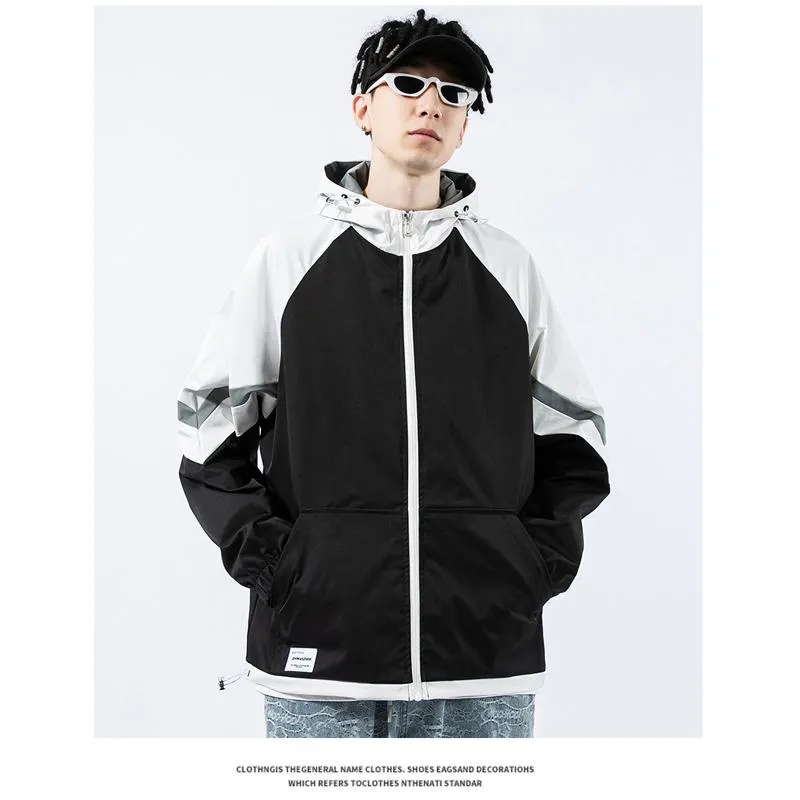 Trendy Versatile Casual Workwear Style Worn Outside Raincoat Hooded Jacket