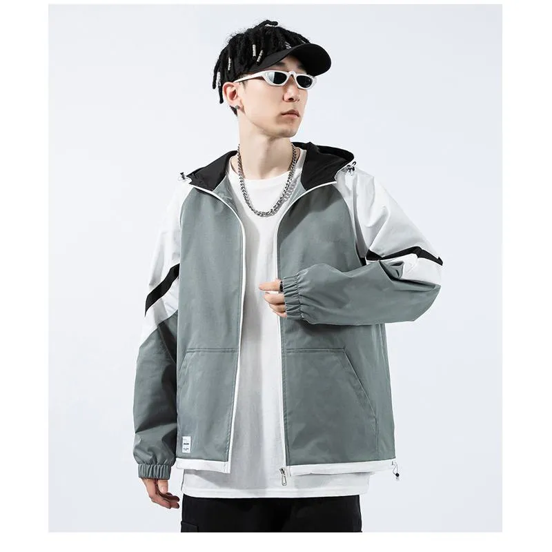 Trendy Versatile Casual Workwear Style Worn Outside Raincoat Hooded Jacket
