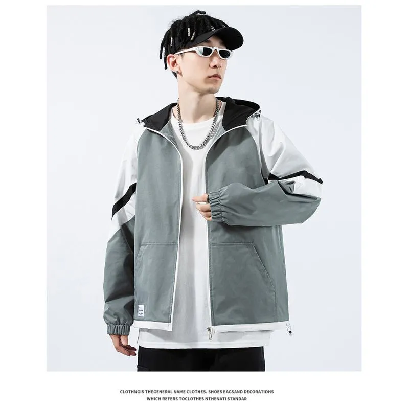 Trendy Versatile Casual Workwear Style Worn Outside Raincoat Hooded Jacket