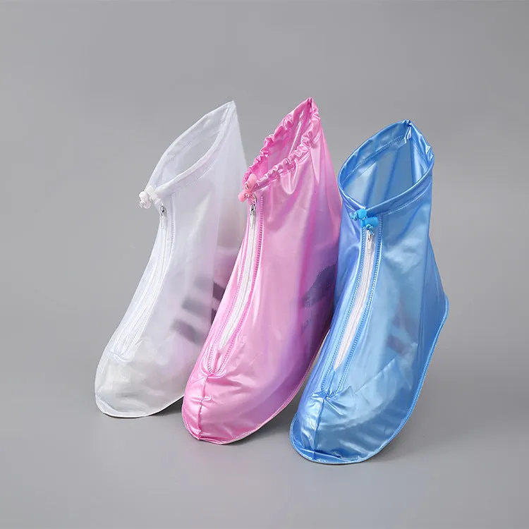 Waterproof shoe covers, wear-resistant, thickened, non-slip, adult rainy days, pvc transparent shoe covers, men's and women's high-top rainproof shoe covers