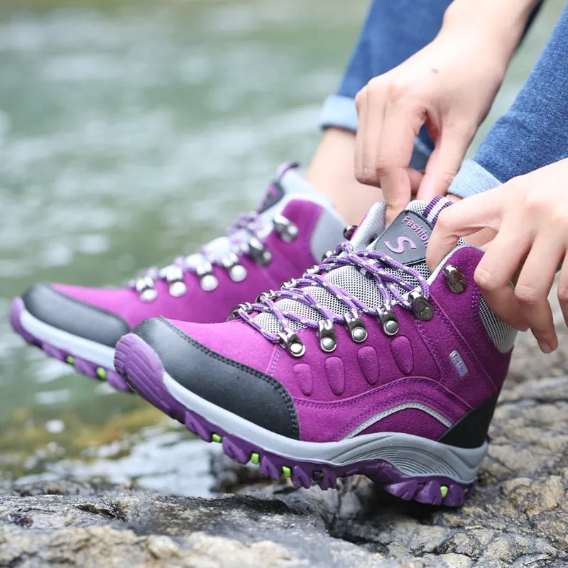 Women Fashion Spring Outdoor High Top Non-slip Hiking Shoes - WHS50162