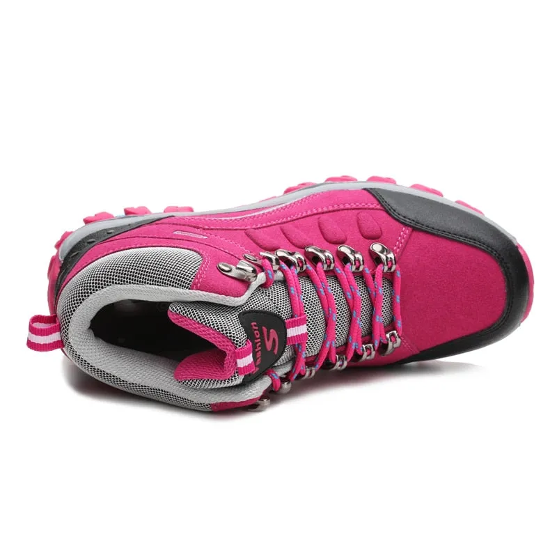 Women Fashion Spring Outdoor High Top Non-slip Hiking Shoes - WHS50162