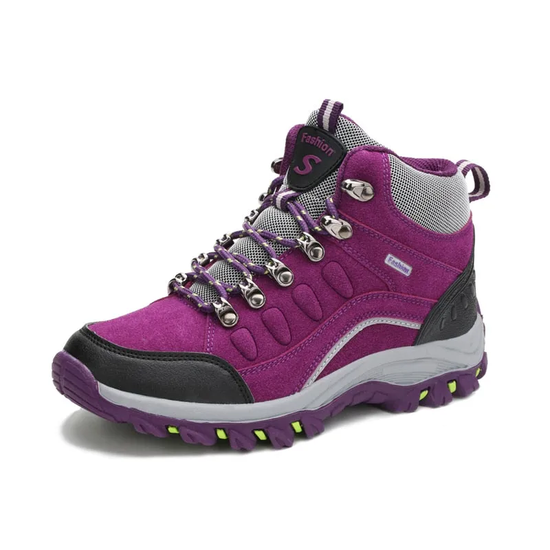 Women Fashion Spring Outdoor High Top Non-slip Hiking Shoes - WHS50162