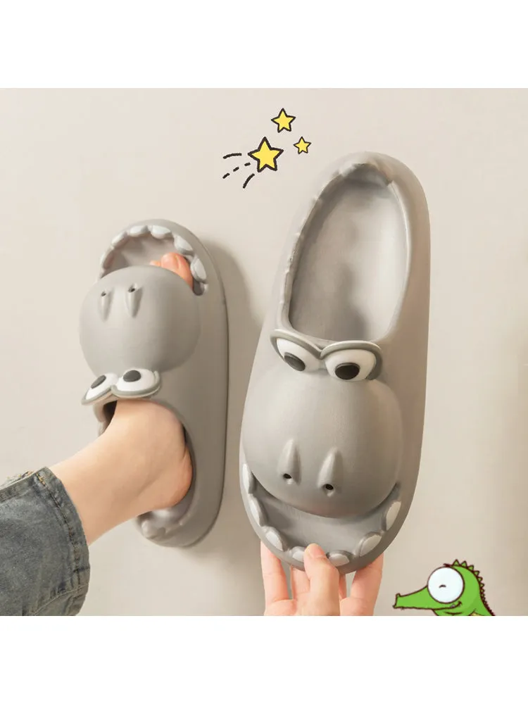 Women'S Crocodile Texture Toe Slides - Edgy And Unique Footwear