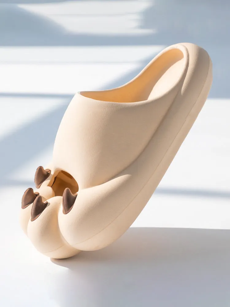 Women'S Summer Bear Claw Toe Slides - Comfy And Playful Footwear