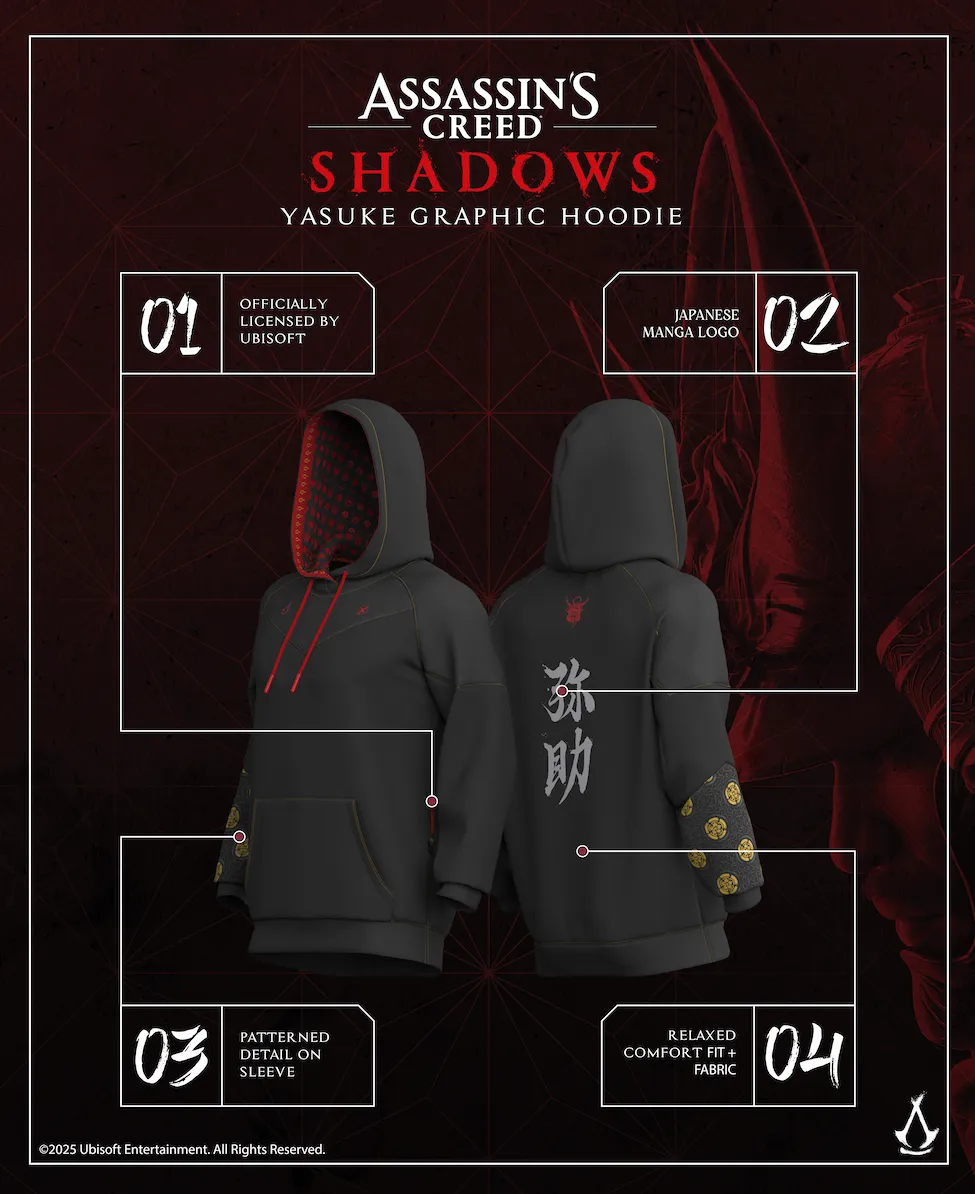YASUKE Samurai Assassins Creed Shadows Performance LTD Pullover Hoodie 1 of 250
